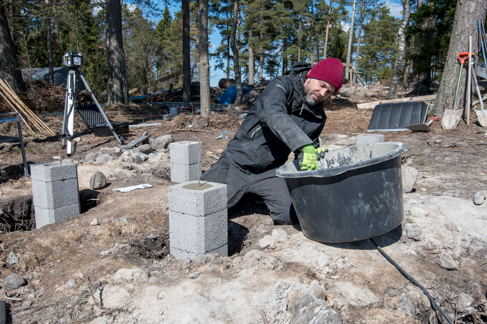 kasvihuoneen pohjatyöt