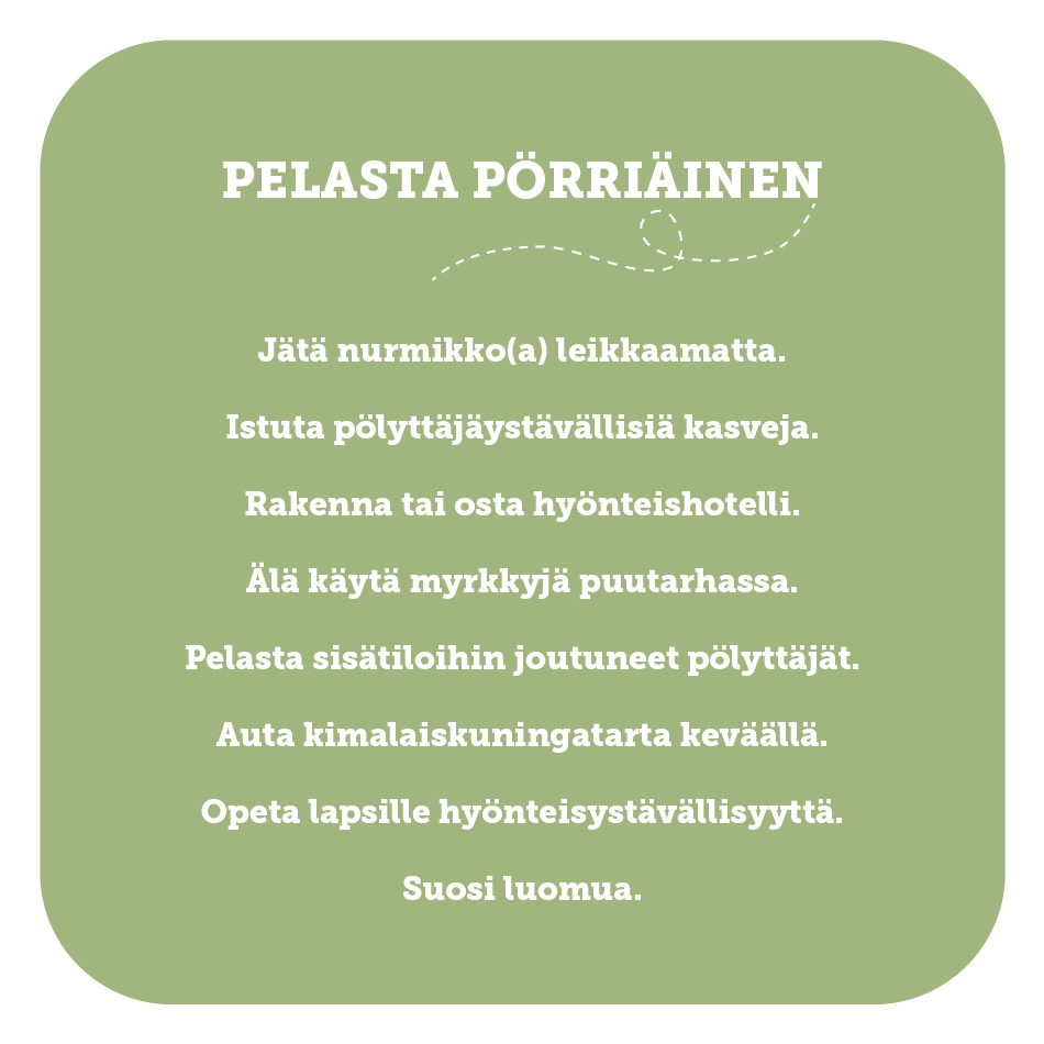 pelasta pörriäinen