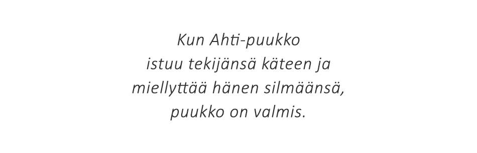 Ahti-puukko käsityönä