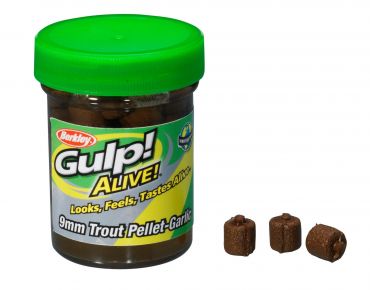Berkley Gulp! Alive! Trout pellet, Garlic Natural, 9 mm