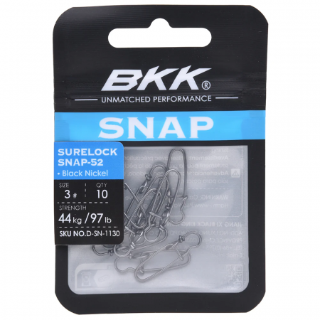 Lås BKK Stay Lock Snap-52, svart