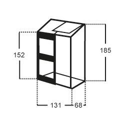 Växthus Halls Altan 0,9 m² glas, grön stomme