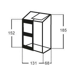 Kasvihuone Halls Altan 0,9 m² kennolevyllä