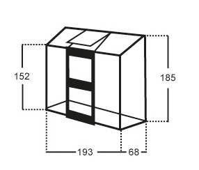 Växthus Halls Altan 1,3 m² kanalplast