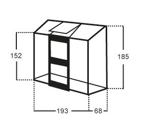 Växthus Halls Altan 1,3 m² kanalplast