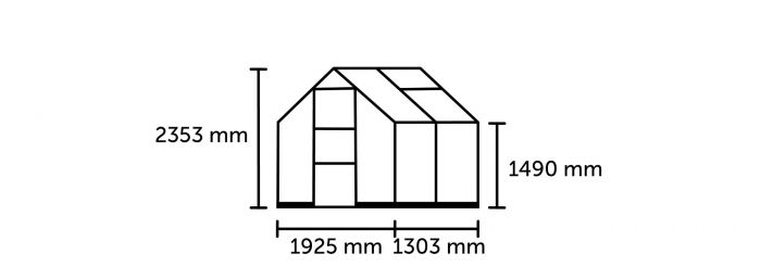 Halls Icon 6 Säkerhetsglas 2,5m² Svart