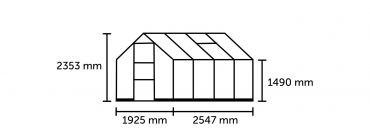 Halls Icon 6 Säkerhetsglas 4,9m² Svart