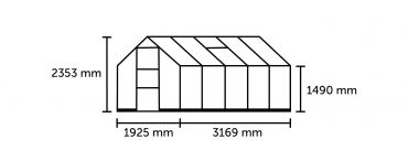 Halls Icon 6 Säkerhetsglas 6,1m² Svart