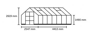 Halls Icon 8 Säkerhetsglas 11,2m² Svart