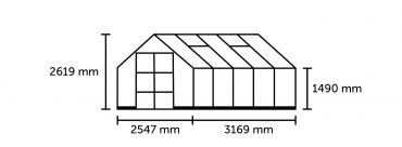 Halls Icon 8 Säkerhetsglas 8,1m² Svart