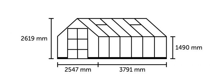 Halls Icon 8 Säkerhetsglas 9,7m² Svart