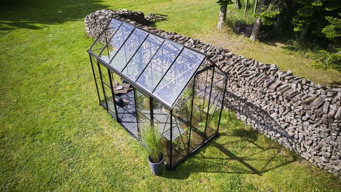 Halls Icon Planthouse Säkerhetsglas 7,3m² Svart