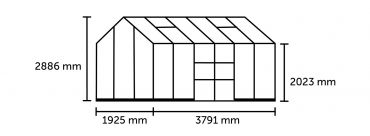 Halls Icon Planthouse Säkerhetsglas 7,3m² Svart