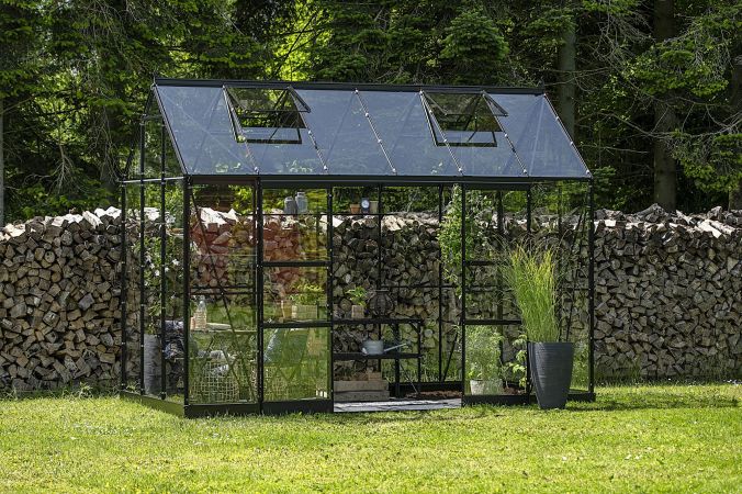 Halls Icon Planthouse Säkerhetsglas 7,3m² Svart