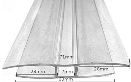 H-profiili 10 mm kennolevyyn, pituus 200 cm