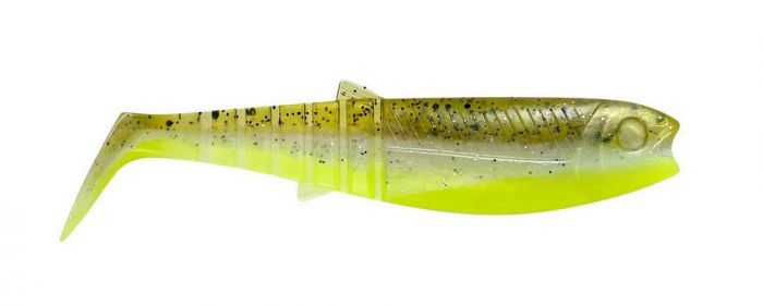 Jigi Cannibal Shad Savage Gear, väri: Green Pearl Yellow, 8cm/5g, 5 kpl