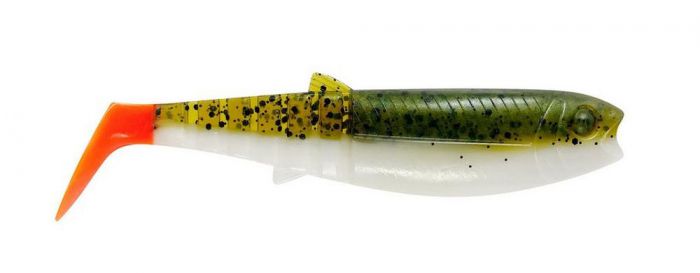 Jigg Cannibal Shad Savage Gear, färg: Olive Hot Orange, 8cm/5g, 5 st