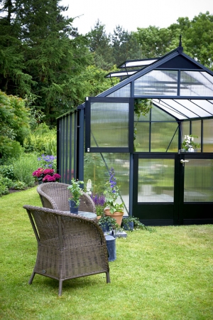 Växthus Juliana Premium 13,0 m² 10mm isolerplast, antracit/svart färg