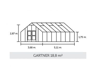 Kasvihuone Juliana Gardener 18,8 m² 10 mm kennolevyllä, antrasiitti/musta väri