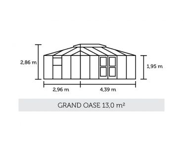 Kasvihuone Juliana Grand Oasis 13,0 m² turvalasilla, antrasiitin harmaa