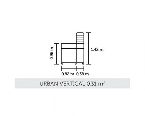 Vihervitriini työtasolla Juliana Vertical