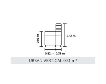 Odlingsvitrin med bord Juliana Vertical