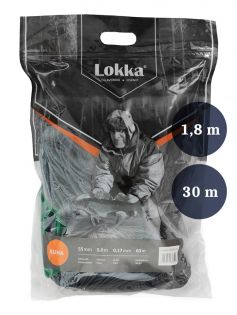 Kalaverkko 27mm 1,8m lanka 0,15 pituus 30m, Lokka