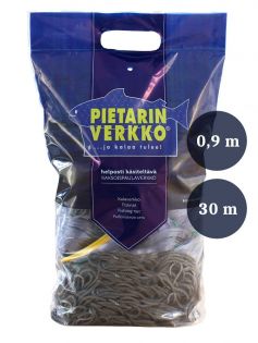 Fisknät 55mm 0,9m garn 0,17 längd 30m, Pietari dubbelteln