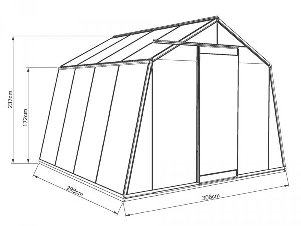 Kasvihuone ACD Action 9,1 m²