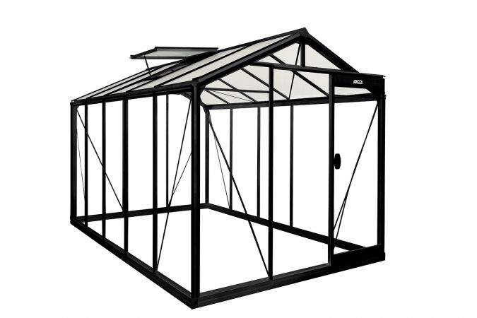 Huom! Kuvassa pidempi viiden lasivälin malli, joka muuten samanlainen kuin 7 m² -malli.