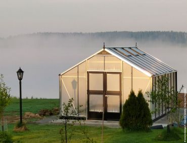 Kasvihuone Juliana Gardener 21,4 m² 10 mm kennolevyllä, alumiini/musta väri