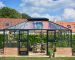 Växthus Juliana Grand Oasis 18,8 m² till mur, säkerhetsglas, antracitgrå