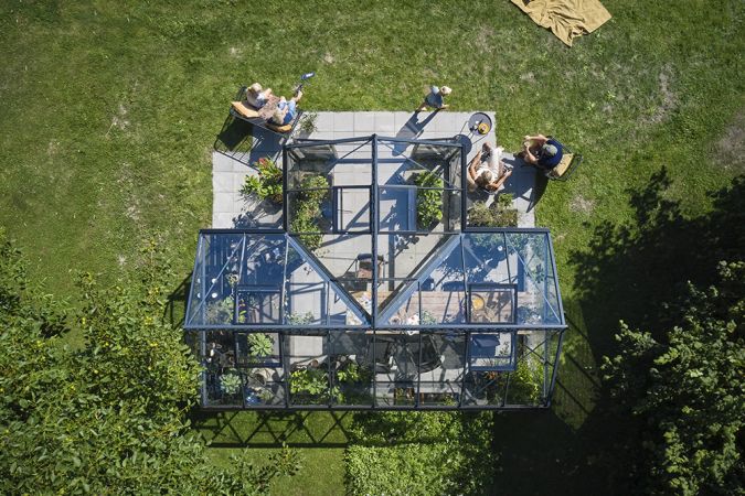 Kasvihuone Juliana Orangeri 21,5 m² 3mm turvalasilla, antrasiitti/musta väri
