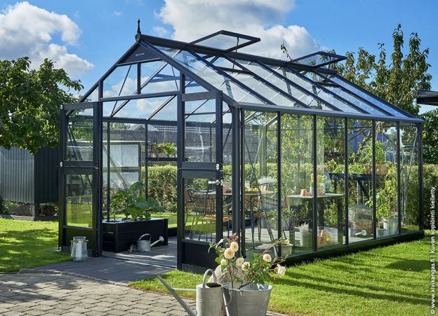 Juliana Premium 13,0 m² -växthuspaket med tillbehör till specialpris
