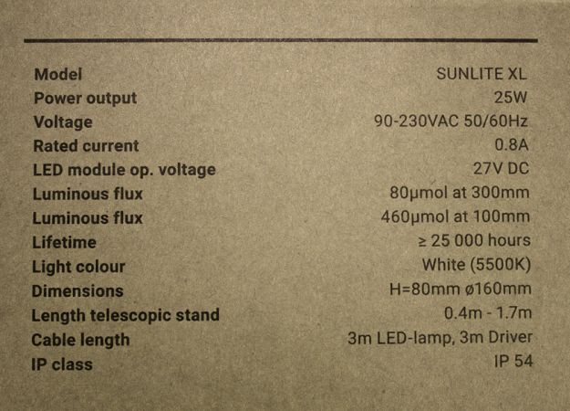 SunLite led-växtlampa XL, vit