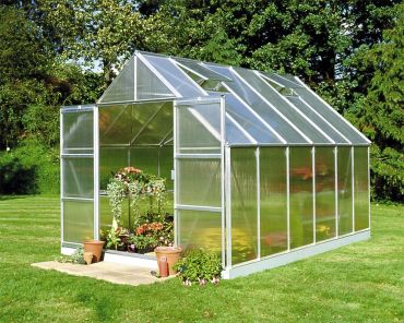 Växthus Halls Magnum 9,9 m² 6 mm isolerplast, aluminium 