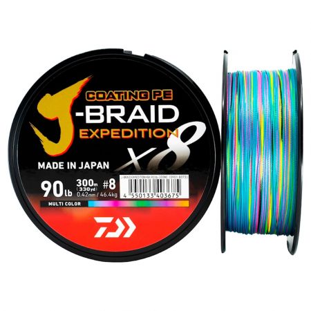 Kuitusiima J-Braid Expedition x8E 500 m, Multicolor, Daiwa
