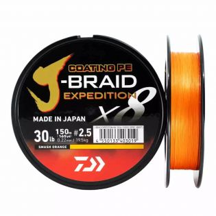 Kuitusiima J-Braid Expedition x8E 150 m, Smash Orange, Daiwa