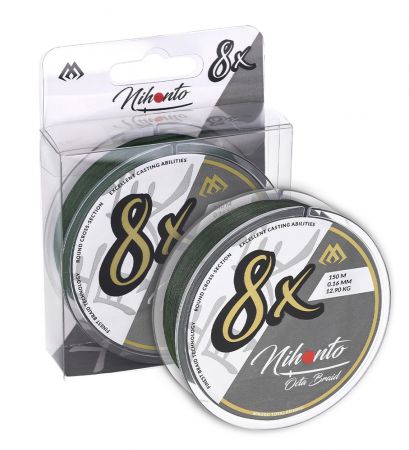 Kuitusiima Nihonto Octa Braid 150 m, Green, Mikado