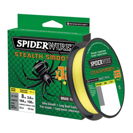 Kuitusiima Spiderwire Stealth Smooth x12, 150 m, keltainen