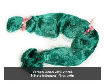 Grimnät 55mm x 1,8/3,0 IronSilk längd 30m, Pietari dubbelteln