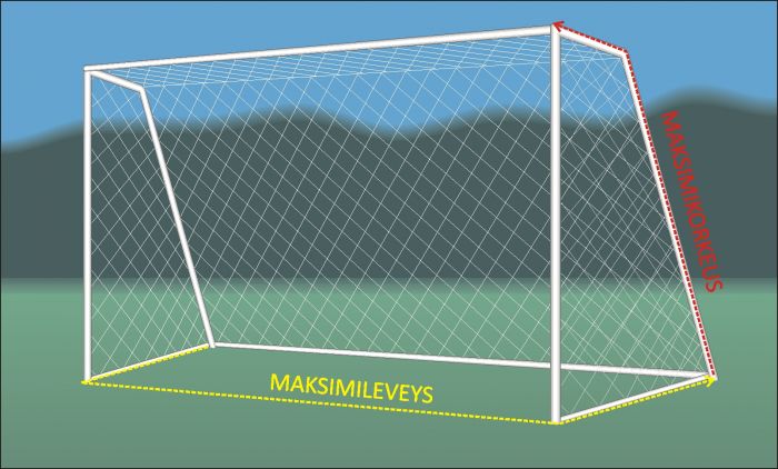 Jalkapallomaaliverkko (3 x 2 m)