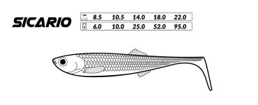 Jigi Sicario Mikado 18 cm, 2 kpl, väri: Dirty Pike