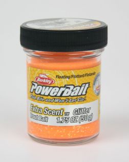 Syöttitahna Berkley PowerBait, Glitter (hile), Fluo Orange, 50 g