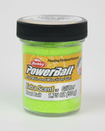Syöttitahna Berkley PowerBait, Glitter (hile), Chartreuse, 50 g
