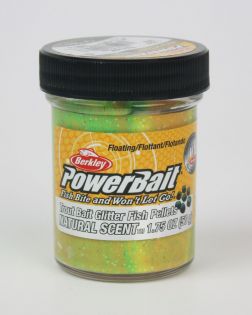 Syöttitahna Berkley PowerBait, Glitter (hile) + Pellets, Rainbow, 50 g