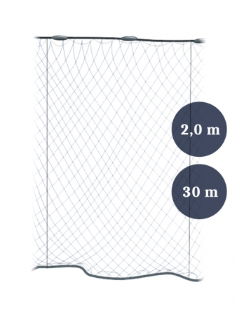 Pystyriimuverkko 40mm x 2,0/3,0 lanka 0,15 pituus 30m, Pietarin kaksoispaula