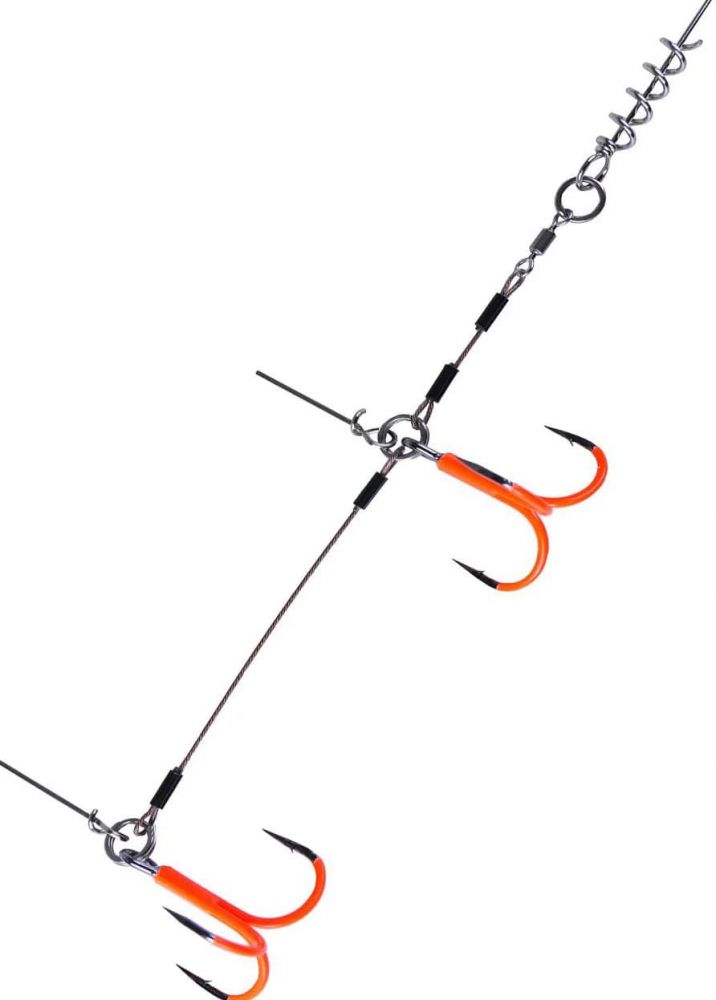 BKK BB Trigger 21 Stinger Rig 4/0 – Montatura Per Esche Morbide Grandi – Con Piombo 2,5g