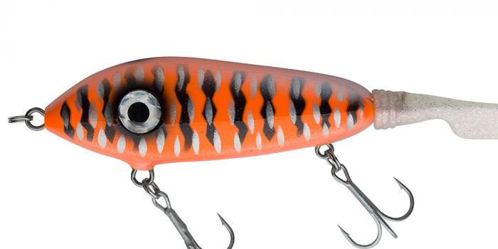 Jerk Abu Garcia Svartzonker McMy Tail 10 cm/47 g, Hot Pearl/Orange