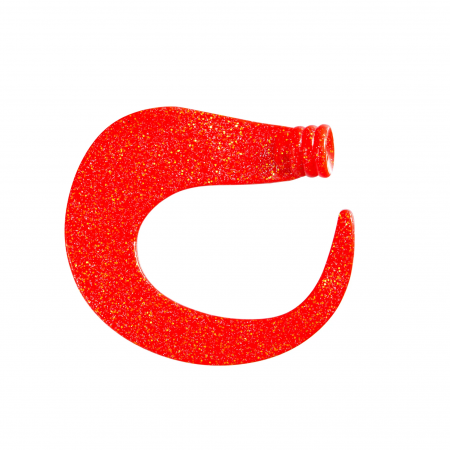Varapyrstö Svartzonker Rattling Giant Bigtail 2-pack, Real Fluo Hot Red